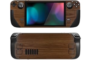 playvital Full Set Protective Skin Decal for Steam Deck LCD, Custom Stickers Vinyl Cover for Steam Deck OLED - Wood Grain