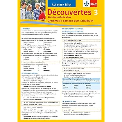 Pdf Decouvertes Serie Jaune Serie Bleue 3 Auf Einen Blick Grammatik Passend Zum Schulbuch Klappkarte 6 Seiten Kostenlos Download Laden Sie Die Vollstandigste Buchsammlung Herunter 4