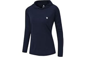 YSENTO Damen Laufshirt Langarm Sportshirt UPF 50+ Schnelltrocknend UV Schutz Hoodie Pullover Wandershirt mit Daumenlöcher