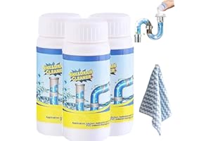 VOKKRV Lanoxie Deboucheur Evier,Lanoxie Déboucheur De Canalisations,Nettoyant Puissant Pour Canalisation,Poudre Nettoyante,Pour Cuisine Et Salle De Bain,Sink and Drain Cleaner (3PC)
