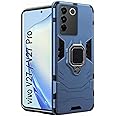 TheGiftKart Tough Armor Bumper Back Case Cover for Vivo V27 / V27 PRO 5G | Ring Holder & Kickstand in-Built | 360 Degree Protection Back Case Cover for Vivo V27 / V27 Pro 5G (PC & TPU | Greyish Blue)