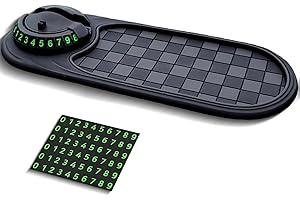 SZTQQING Tappetino antiscivolo multifunzione per auto tappetino per cruscotto del telefono 'auto con Supporto Girevole a 360° e Targa Temporanea per Parcheggio Tappetino Antiscivolo Auto per Cellulare.