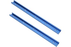 Fafeicy 2 Piezas 800mm Plantilla de Pista de Pestaña, Plantilla de Carril con Ranura en T de Aluminio, para Mesa de Tupí, Enrutador y Herramientas de Carpintería (2 x 800 mm)