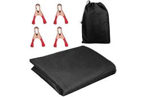 CWOQOCW Auvent de porte arrière de grange pour véhicule récréatif, housse de protection de porte arrière noire, 180 x 114 cm, imperméable et coupe-vent