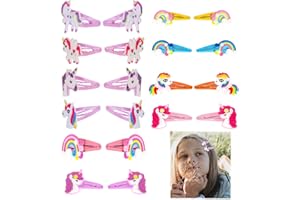 TSLRSA 20 Pcs Einhorn Haarspangen Mädchen Haar Accessoires,Einhorn Haarspangen Mädchen Baby Mädchen Regenbogen Haarspangen Regenbogen Haarspangen Haarspangen mehrfarbig