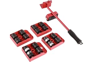 JENNGAOO Plataforma Rodante para Muebles Pesados 200kg - 5 Piezas con Ruedas Silenciosas y Juego de Elevador de Muebles, Elevador de Sofá/Refrigerador/Armario, Protege Suelos de Madera y Cerámica