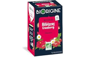 BIOLANE BiOrigine - Infusion bio Hibiscus Cranberry - Pour le maintien du confort urinaire - Ingrédients d'origine naturelle - 20 sachets