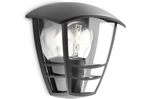 Philips Lighting My Garden Creek - Lámpara de pared, 1 x 60 W, 220 V, color negro (915002790302)
