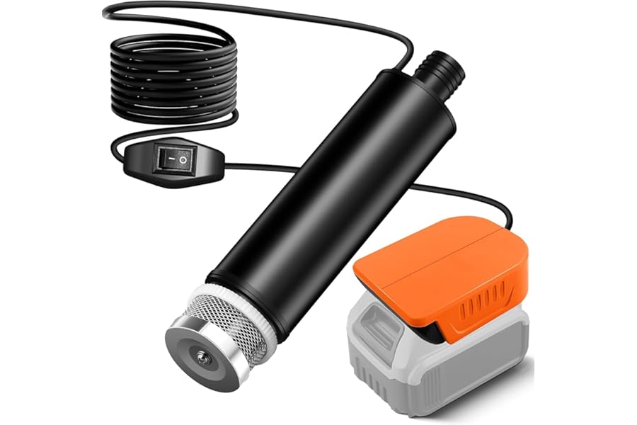 Submersible Water Pump for Dewalt 18V 20V Battery, 635GPH 100W Cordless Battery Powered Water Transfer Pump for Tub Pond Garden Camping Draining(Bare Tool)