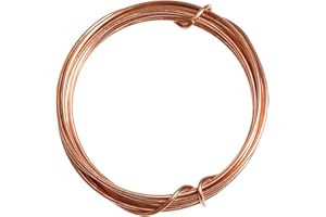 BHOMESCENT Bare Copper Craft Wire - 18 Gauge 1mm - 2.5M, Wire for Sculpting, Craft Floral Making, Jewelry Making, Wire Weaving and Wrapping, Electroculture Copper Wire (1mm 2.5M 8.2FT)