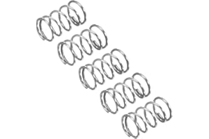 QUARKZMAN 5 Pezzi Compressione Molla, 304 Acciaio Inossidabile Molle a Pressione, 3mm OD, 0,3mm Filo Dimensione, 5mm Libero Lunghezza, Argento Tono