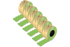 FLOJIM 36 Rollos de 750 Etiquetas Marcaje - Verde Fluor 26 x 12 mm.