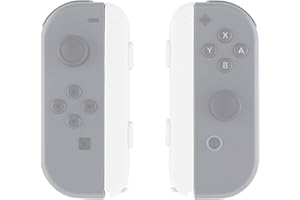 eXtremeRate DIY Replacement Shell for Joycon Strap, White Custom Controller Wrist Strap Housing Buttons for Nintendo Switch & Switch OLED Model - 2 Pack