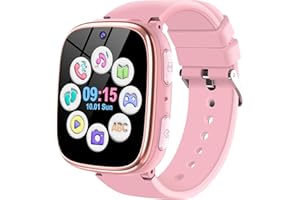 Sepdek Smartwatch Kinder mit Telefon - Uhr Kinder Smartwatch Schrittzähler Spiele Anruf SOS Musik Kamera Wecker, Smart Watch Kids, Kinderuhr Geschenk für Jungen Mädchen 4-12 Jahren (Rosa)