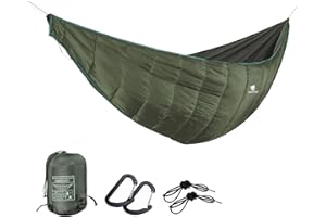 GEERTOP Hammock Underquilt, Lightweight Camping Hammock, Packable Full Length Under Blanket, Backpacking Winter Sleeping Bag Under Quilt for Backyard Outdoor Sleeping Gear