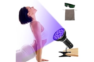 VIHBRAI Tanning Lamp 54W Sun Lamp for Face and Body with Eye Mask & Adjustable Angle, 395nm UV Thearpy Light for Home, Sunbathing Self Tanning Device for Uniform Skin Tone & Healthy Glow, 18 LED Beads