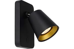 LUCIDE TURNON - Lampe de chevet/Applique mural - LED Dim to warm - GU10-1x5W 2200K/3000K - Noir