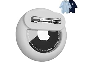 Airtag Holder for Kids, AirTag Hidden Silicone Case Cover with Safety Pins,Anti Lost, for Children, Elderly, Clothing,Luggage (Grey)