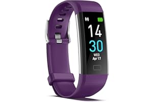 AKEDA Reloj Inteligente 0.96'' con Pantalla Táctil, Pulsera de Actividad con Podómetro, Monitor de Sueño y Ritmo Cardíaco, Diseño Ligero con Carga USB Directa y Resistencia al Agua – Android iOS