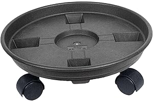 JISADER Soucoupe pour Plantes, Support Roulant pour Plantes avec Roues, Rouleaux de déplacement de Pot Ronds pour Balcon, intérieur et extérieur, 40CM