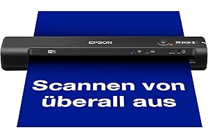 ‎EPSON Epson WorkForce ES-60W mobiler Dokumentenscanner (Scanner, DIN A4, integrierter Akki, 600dpi, WiFi, USB 2.0)