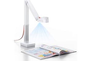 CZUR Fancy S Pro Visualizador y Cámara para Documentos USB Captura de Tamaño A3, 12 Megapíxeles, 330PPP/60FPS, Webcam 4K con Micrófono y Luces LED en Videollamada, Streaming, para macOS/Windows