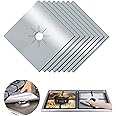 Lanjue 10 Pieces Gas Hob Protectors, Non-Stick Stove Cover Reusable Burner Protector Heat Resistant Stovetop Sheets Easy Clean Gas Hob Covers€‹ for Gas Cookers