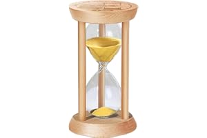 ‎SULIAO SuLiao Sanduhr Glas Timer, Sanduhr 1 Minuten Holz, Gold Sanduhr Klein for Kinder, Sanduhr-Timer, Tischdekoration, geeignet zum Kochen,Zähneputzen, Lernen,Spiel Timing,Kreative Geschenke