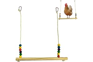 ZAHD Support de perchoir pour poulailler Balançoire Poule Bois Suspendue Perchoir Poulet Support Bois Accessoires Décoratifs de Poulailler pour Propriétaires et Amateurs de Poulet Coq