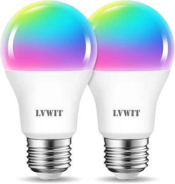 Smart Lamp E27 Alexa Wifi Bulbs Bluetooth Wifi Led Rgb Compatible With Amazon Echo And Echo Dot Google Assistant Dimmable Multiple Colours A60 806lm 8 5w Replaces 60w Bulbs Pack Of 2