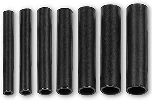 ‎LMAB LMAB Klemmhülsen 50 Stück 0,8 bis 2 mm, Quetschhülsen für Stahlvorfächer selber Machen, Fluorocarbon Vorfach Angelhülsen, 9,5 mm lang