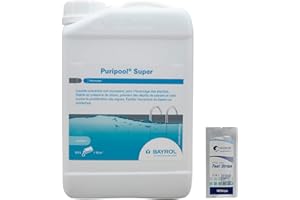 HEXAGON PISCINE ET SPA BAYROL PURIPOOL Super Liquide - 3L | Hivernage - Ultra Concentré - Non moussant + 10 Tests HPS OFFERTS 6 en 1
