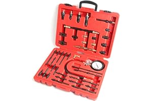 SHZICMY Tester di compressione per motore diesel a benzina, 40 bar/600 PSI, tester di compressione per auto