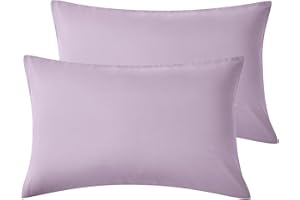 Hansleep Funda de Almohada 50x80cm de Microfibra - Juego de 2 Fundas de Almohadas 80x50cm - Fundas de Cojines de Calidad con una Suavidad Incomparable Violeta