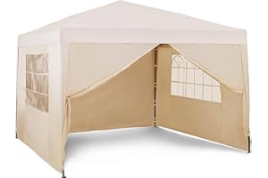 VonHaus Folding Gazebo - Garden Marquee with Waterproof Cover for Outdoor Use