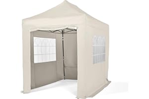 All Seasons Gazebos Heavy Duty, 3x2m Pop up Gazebo with 4 x Fully Waterproof Superior Side Walls Cream