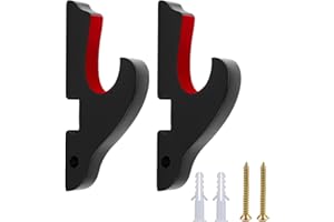 LUMITREX 2 Pièces Supports Katana Muraux Bois avec Rembourrés Porte-Épée Samouraï avec Kit de Montage pour Katana Wakizashi Rapière Light Saber Cosplay Présentoir Épée Déco Tanjirou Demon Slayer Weapon Rack