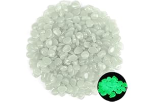 HMIEPRS 1000Pcs Glow Pebbles, 0.8-1cm Resin Glow in the Dark