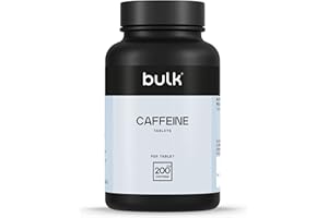 ‎BULK Bulk Koffeintabletten, Pre Workout Booster, 200 mg, 100 Tabletten, Verpackung Kann Variieren