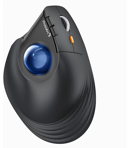 ProtoArc Vertical Wireless Trackball Mouse, EM05 NL Bluetooth