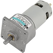 Motore CC 12V/24V 35W - Motoriduttore Metallico A Bassa Velocit&agrave; Regolabile 10-600 RPM