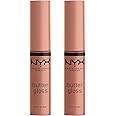 NYX Professional Makeup Butter Gloss, Non-Sticky Lip Gloss, Madeleine & Madeleine, Duo Pack