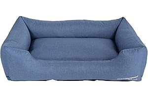 JACK AND VANILLA - Sofa pour Chien Waterproof - Panier Imperméable, Durable et Tout Confort pour Petits à Grands Chiens - Facile à Laver - Couleur Bleu L, 100 x 70 x 26 cm