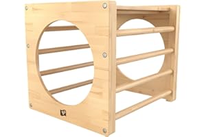 TP Toys-Wooden Climbing Cube 165U TP Active-Tots, Cubo de Escalada de Madera Estilo Pikler, Color marrón