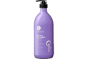 Luseta Biotin & Collagen Shampoo Thickening for Hair Loss & Fast Hair Growth - Infused with Argan Oil to Repair Damaged Dry Hair - Sulfate Free Paraben Free 33.8oz