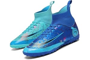 VTASQ Boys Football Boots Kids Astro Turf Trainers Junior Football Shoes Girls Soccer Shoes Indoor Outdoor Athletic Sneakers Non-Slip Sports Shoes Unisex