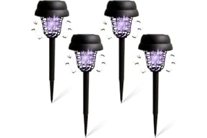 CFITANK 4 Pack Solar Mosquito Lamp Outdoor Anti-Mosquito Lamp with Two Modes Mosquito Lamp for Home Garden