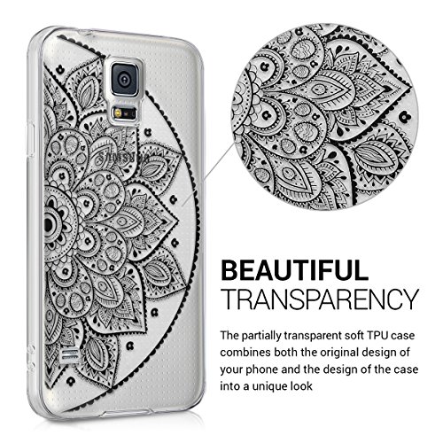 kwmobile Funda para Samsung Galaxy S5 S5 Neo - Carcasa de TPU para m vil y dise o de Medio Mandala en Negro Transparente reviews kwmobile Funda para Samsung Galaxy S5 S5 Neo - Carcasa de TPU para m vil y dise o de Medio Mandala en Negro Transparente