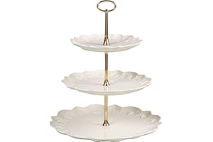 Villeroy und Boch Toys Delight Royal Classic Etagere, dekorative Etagere für Kekse, Gebäck und kleine Kuchenstücke aus Premium Porzellan, weiß