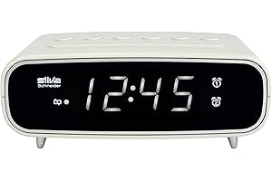 SILVA Schneider UR 1024 - Radiosveglia con funzione sveglia, 2 ore di sveglia, ripetizione sveglia, timer di spegnimento, display a LED, dimmerabile